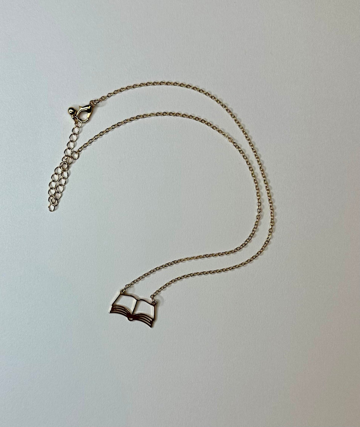 Book Necklace - Gold Color